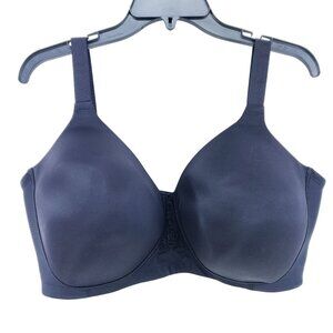 Vanity Fair Full Figure Back Smoothing Werless Bra Size 44DDD Black